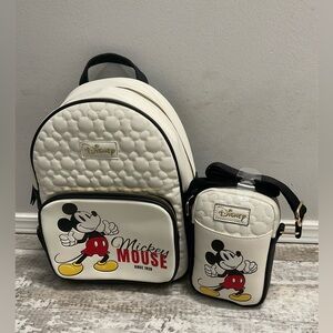 NWT Mickey backpack and phone crossbody bag